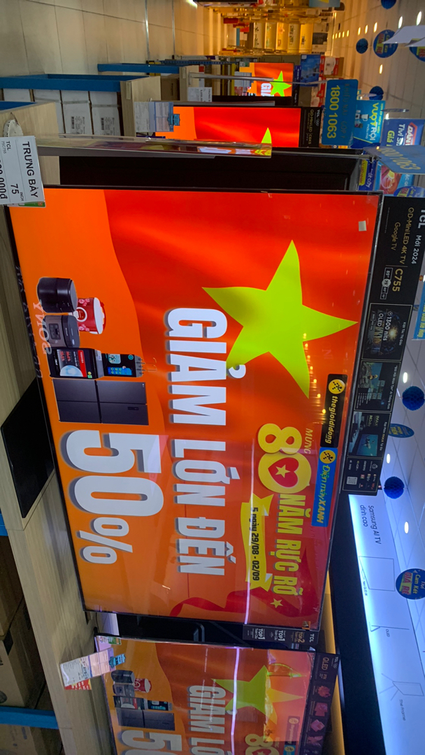 Tivi QLED Mini LED 4K TCL 75C755