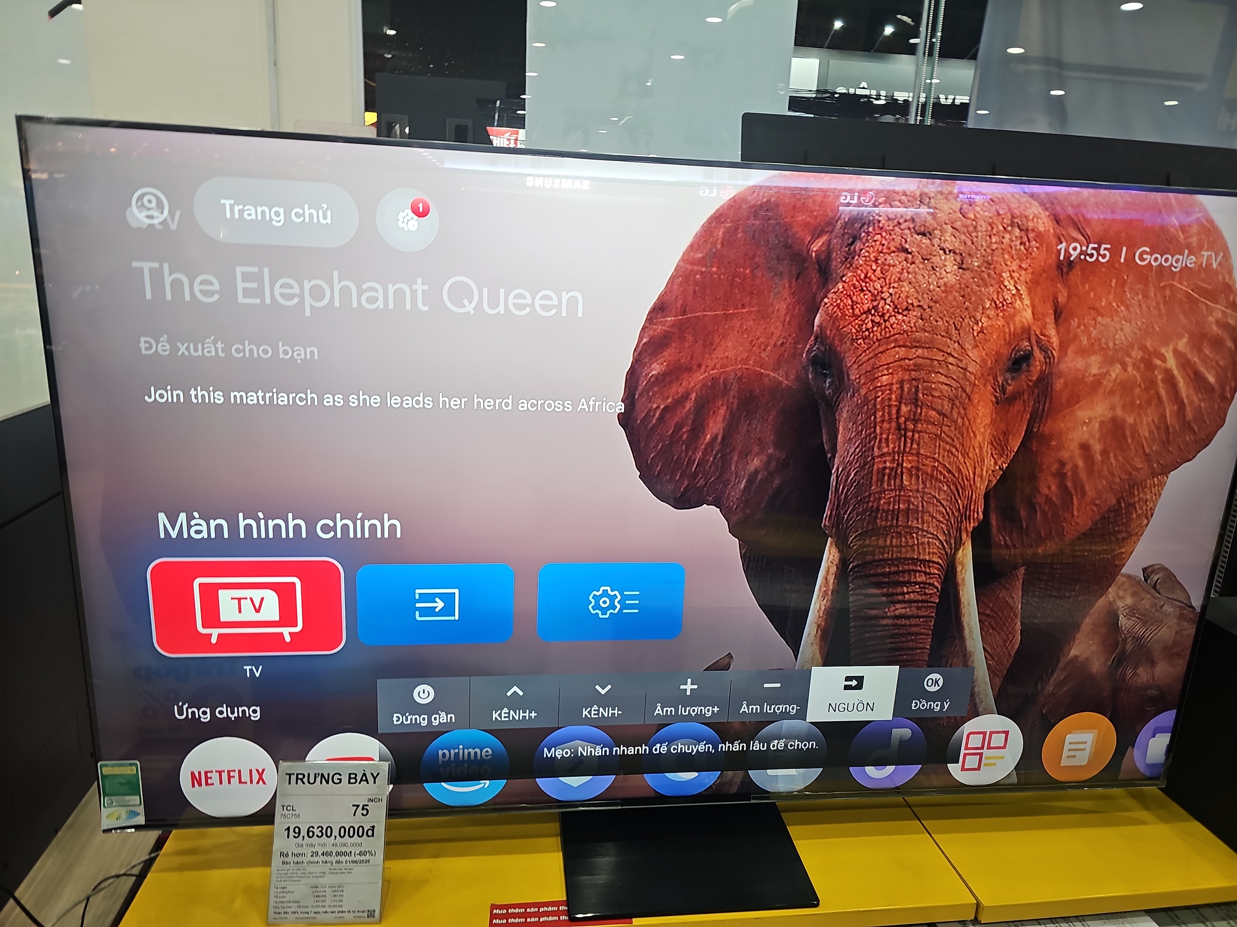 Tivi QLED Mini LED 4K TCL 75C755