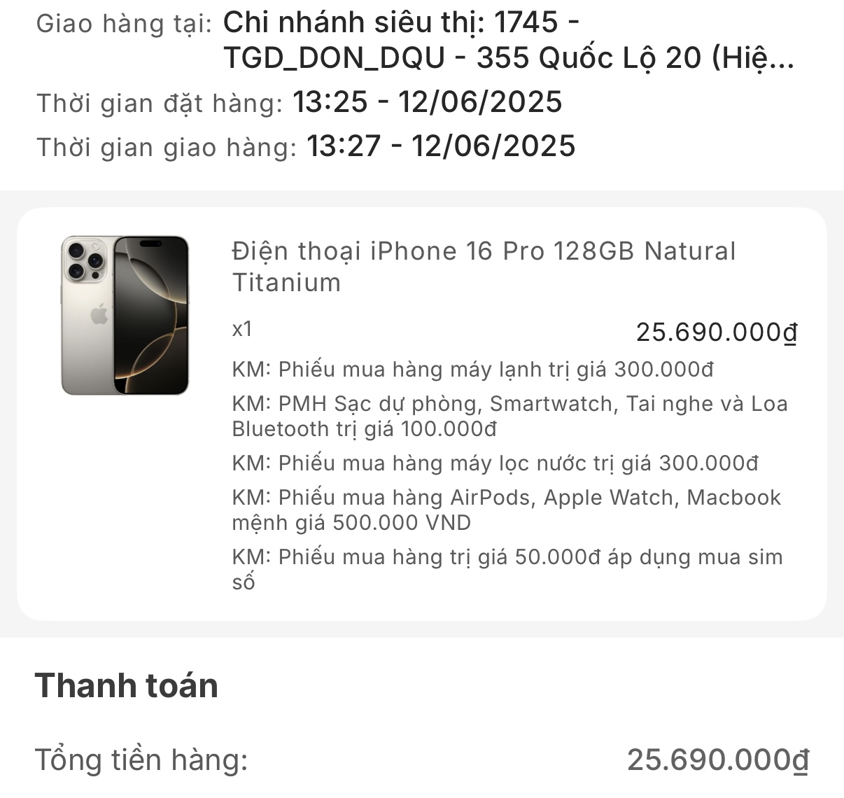thuy trang　iPhone16Pro iPhone 16 Pro (VN/A) | Giá tốt, trả chậm 0%, thu cũ trợ giá