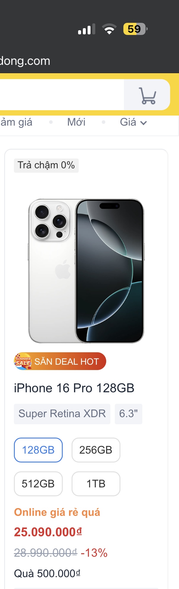 iPhone 16 Pro (VN/A) | Giá tốt, trả chậm 0%, thu cũ trợ giá