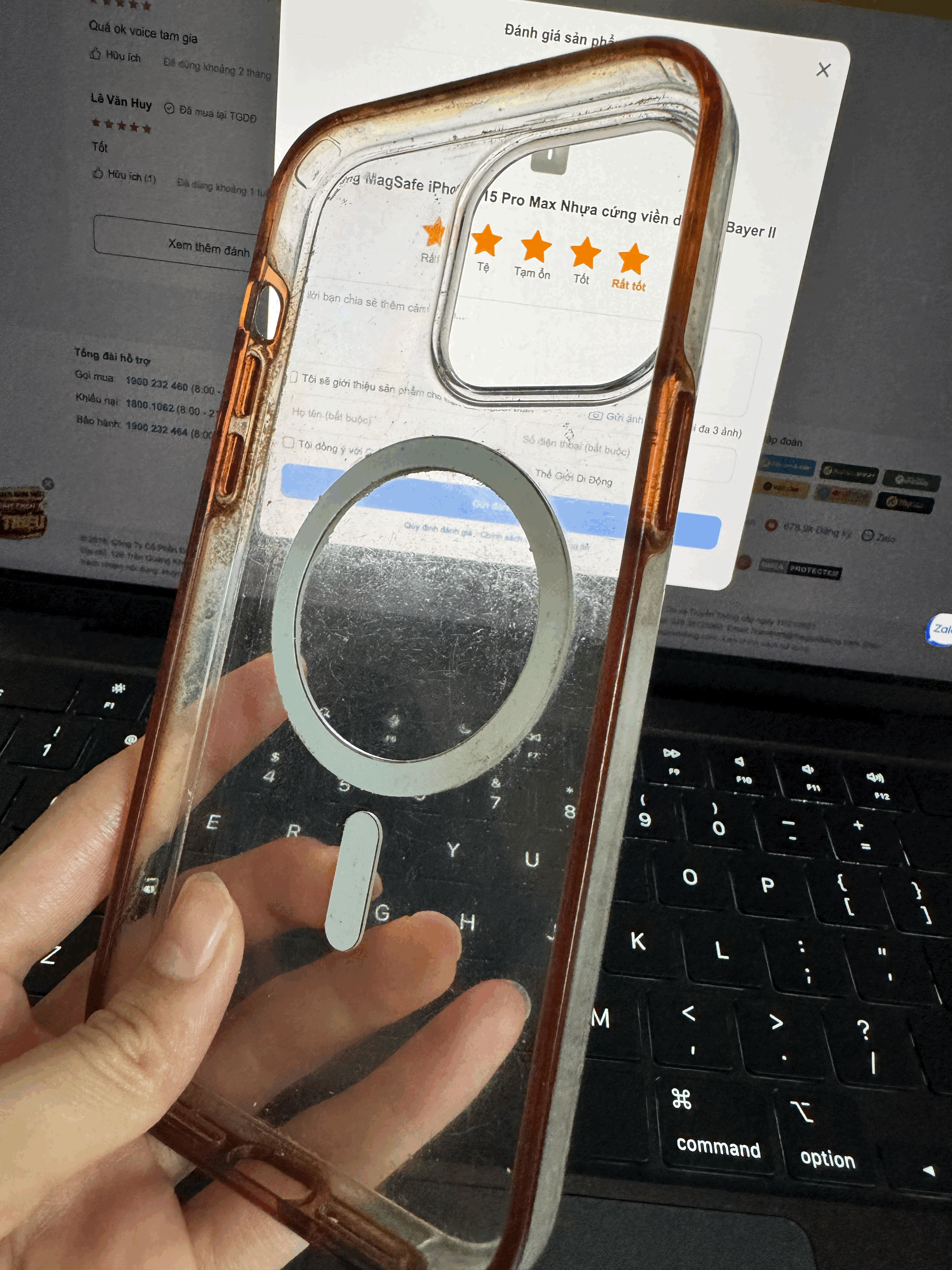 Khách hàng review Ốp lưng MagSafe iPhone 15 Pro Max Nhựa cứng viền dẻo JM Bayer II 1